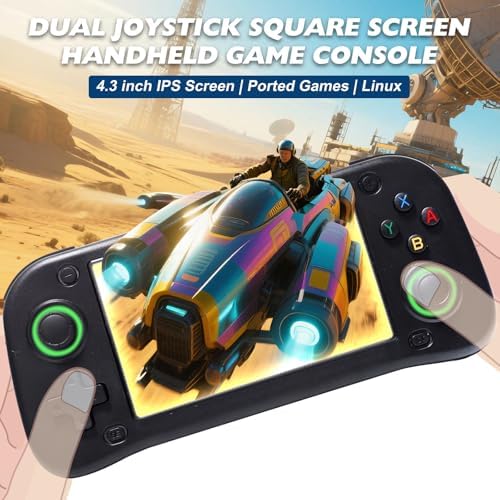 G28 Retro Handheld Game Console, 4.3" IPS Screen, 64GB Memory Card with 30000+ Games, 26 Emulators, 3500mAh Battery, OTG Support, 3D Joystick, Built-in Headphone Jack, Retro Gaming Console for Adults - Image 3