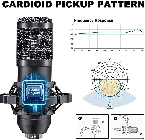 sktome Podcast Equipment Bundle for 2, V8s Voice Changer with BM-800 Podcast Microphone Bundle - Studio Condenser Microphone Perfect for Podcasting, Recording, Singing, Streaming and Gaming - Image 3