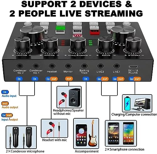 sktome Podcast Equipment Bundle for 2, V8s Voice Changer with BM-800 Podcast Microphone Bundle - Studio Condenser Microphone Perfect for Podcasting, Recording, Singing, Streaming and Gaming - Image 7
